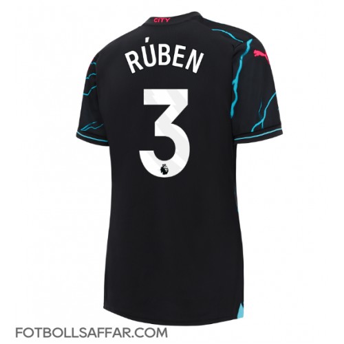 Manchester City Ruben Dias #3 Tredjeställ Dam 2023-24 Kortärmad